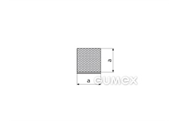 Samolepicí mikroporézní profil čtvercový, 8x8mm, hustota 500kg/m3, EPDM, -30°C/+80°C, černý